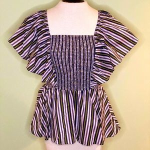 FIGUE size M flutter sleeve top 100% cotton worn once